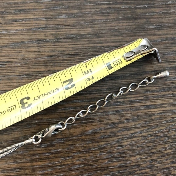 70s inspired Fashion long necklace w faux turquoise stones - Picture 6 of 9